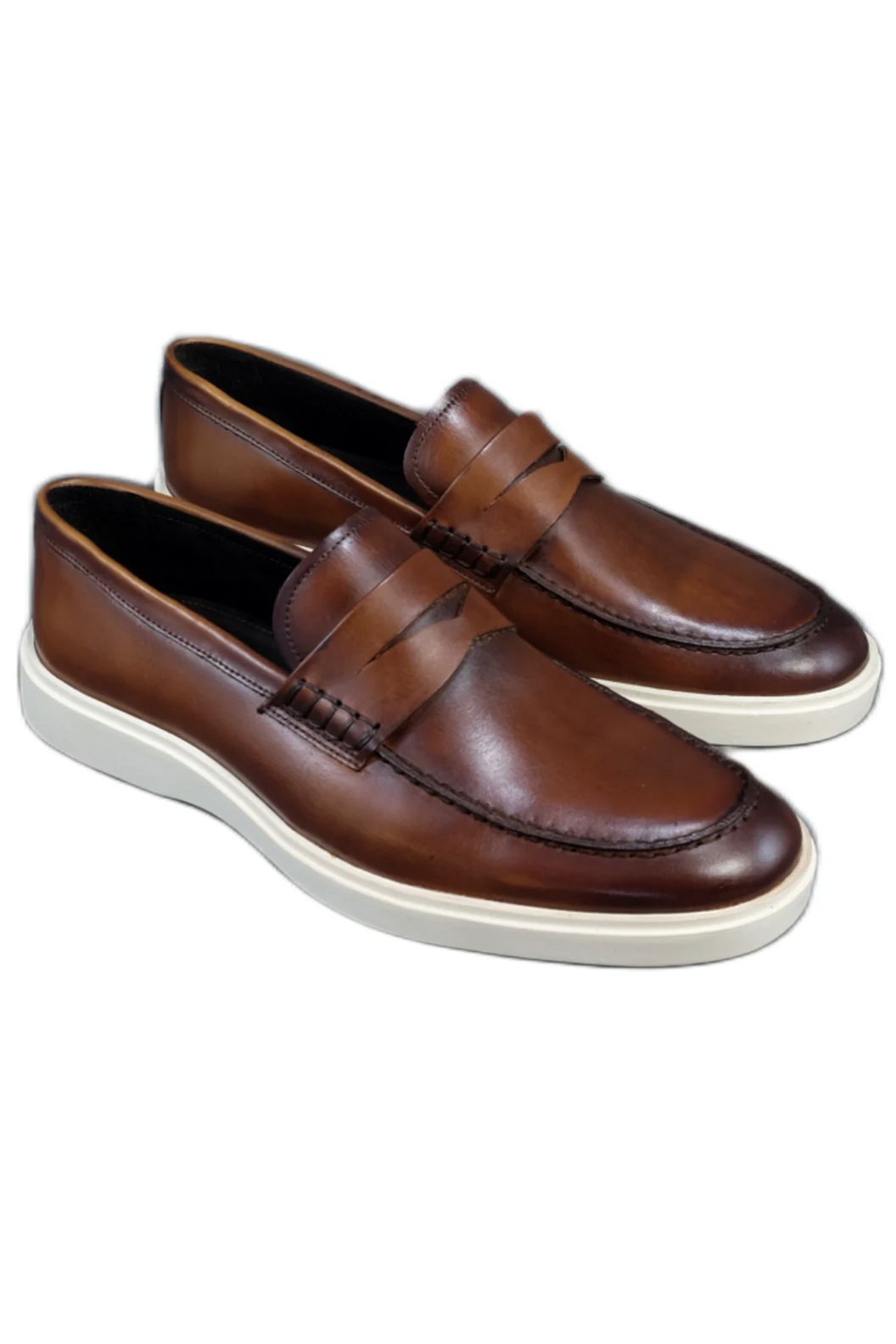 Barton Hybrid Penny Loafer in Cognac by Alan Payne Footwear