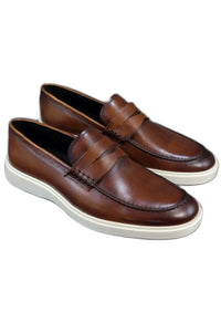 Barton Hybrid Penny Loafer in Cognac by Alan Payne Footwear