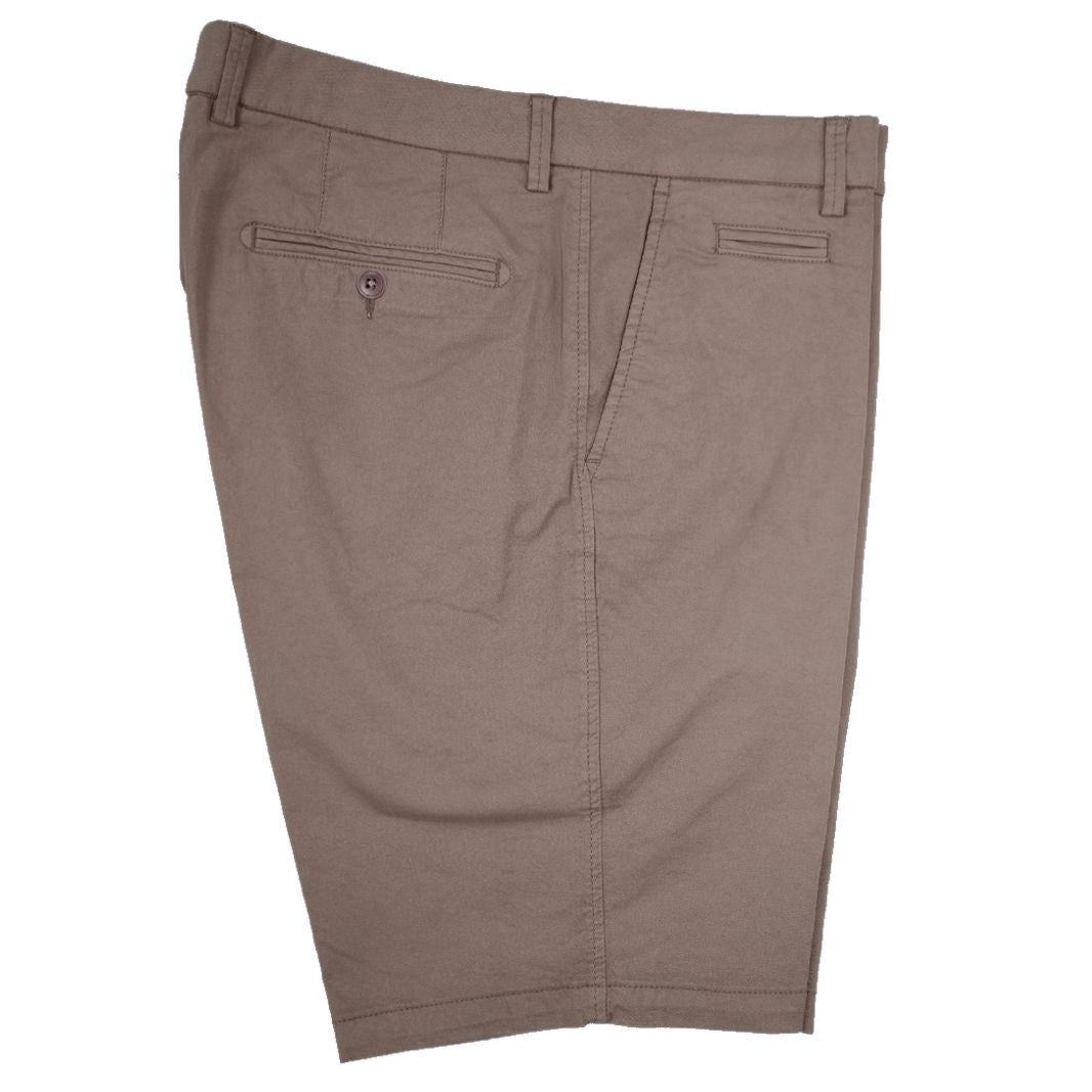 Broken Twill Stretch Cotton Shorts in Taupe (Size 32) by Ballin