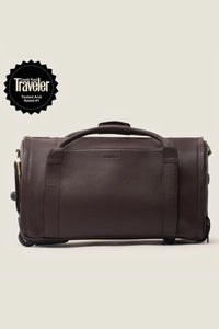 Nova - The Original Leather Garment Roller Duffle in Chocolate by Wool & Oak