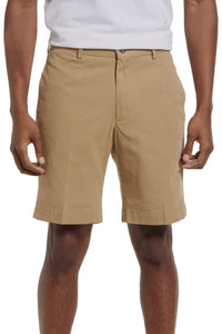 Washed Poplin Shorts in British Tan, Size 42 (Sumpter9 Flat Front) by Charleston Khakis