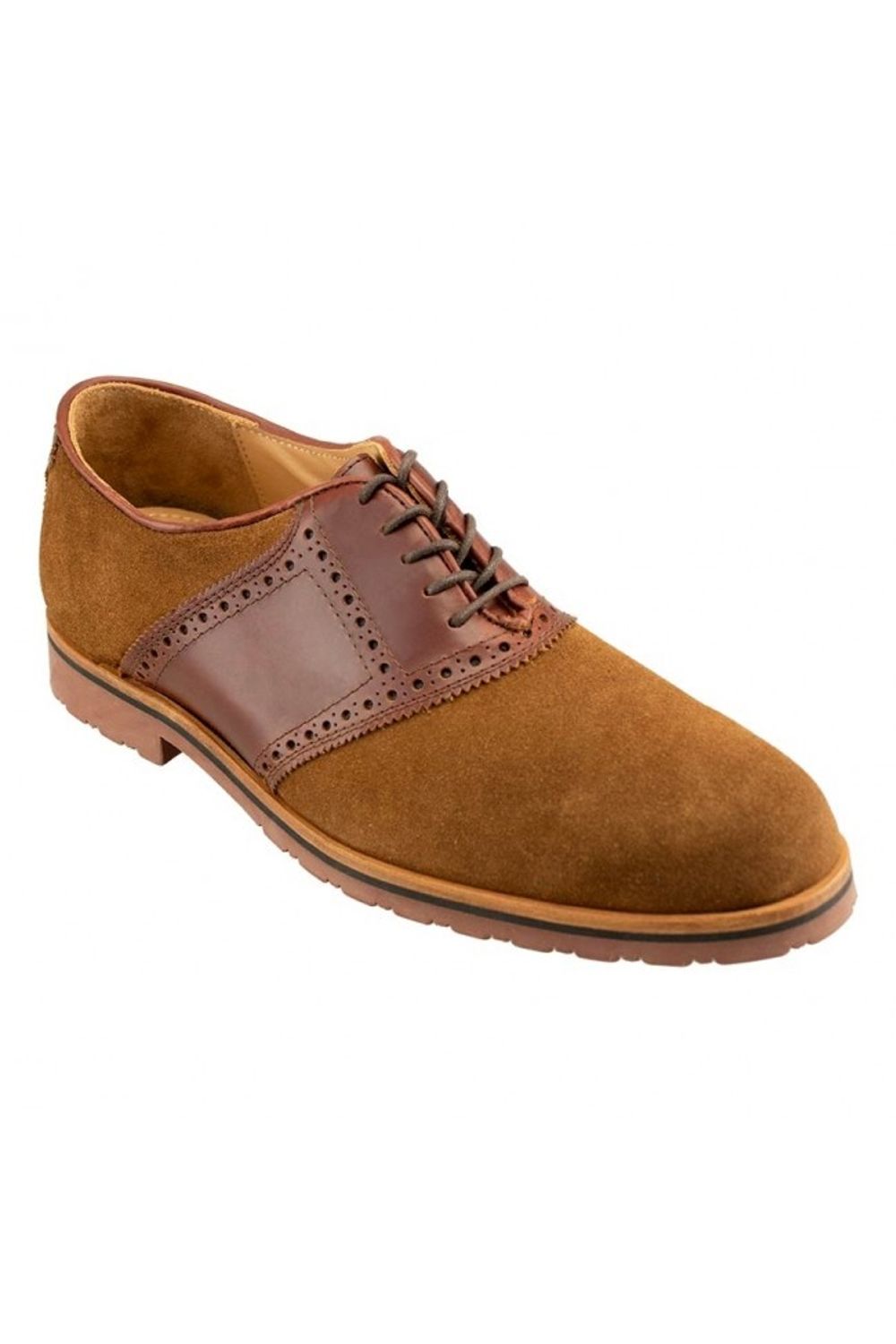 David Oxford Saddle Shoe in Dirty Buck Suede/Briar by T.B. Phelps