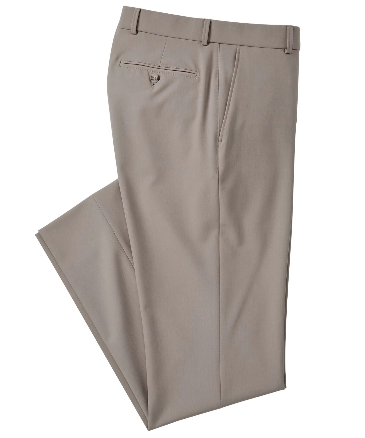 Comfort-EZE Commuter Bi-Stretch Gabardine Trouser in Stone (Flat Front Models) by Ballin