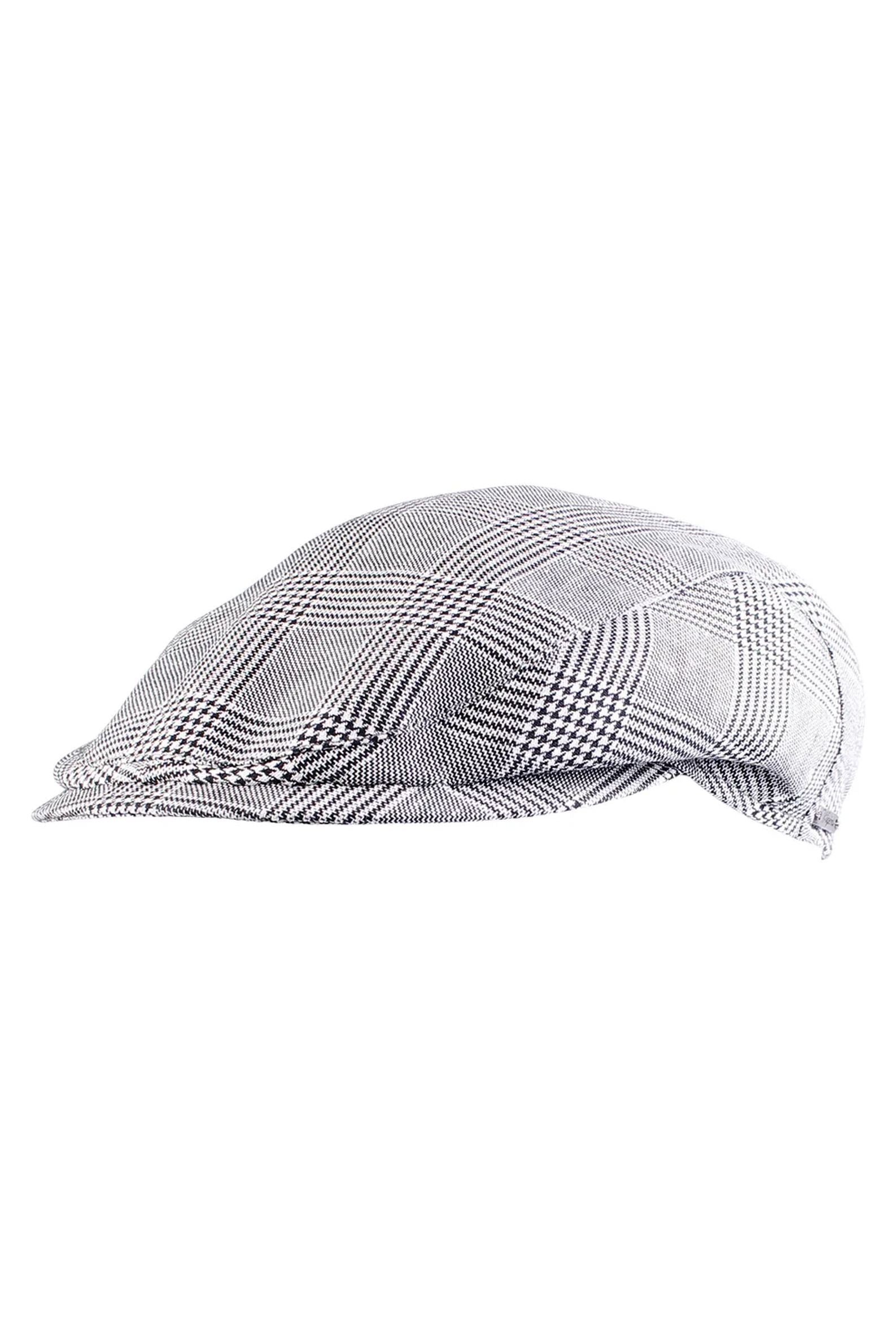Ivy Slim Cap in Summer Glencheck Bottoli Linen and Wool Blend (Choice of Colors) by Wigens