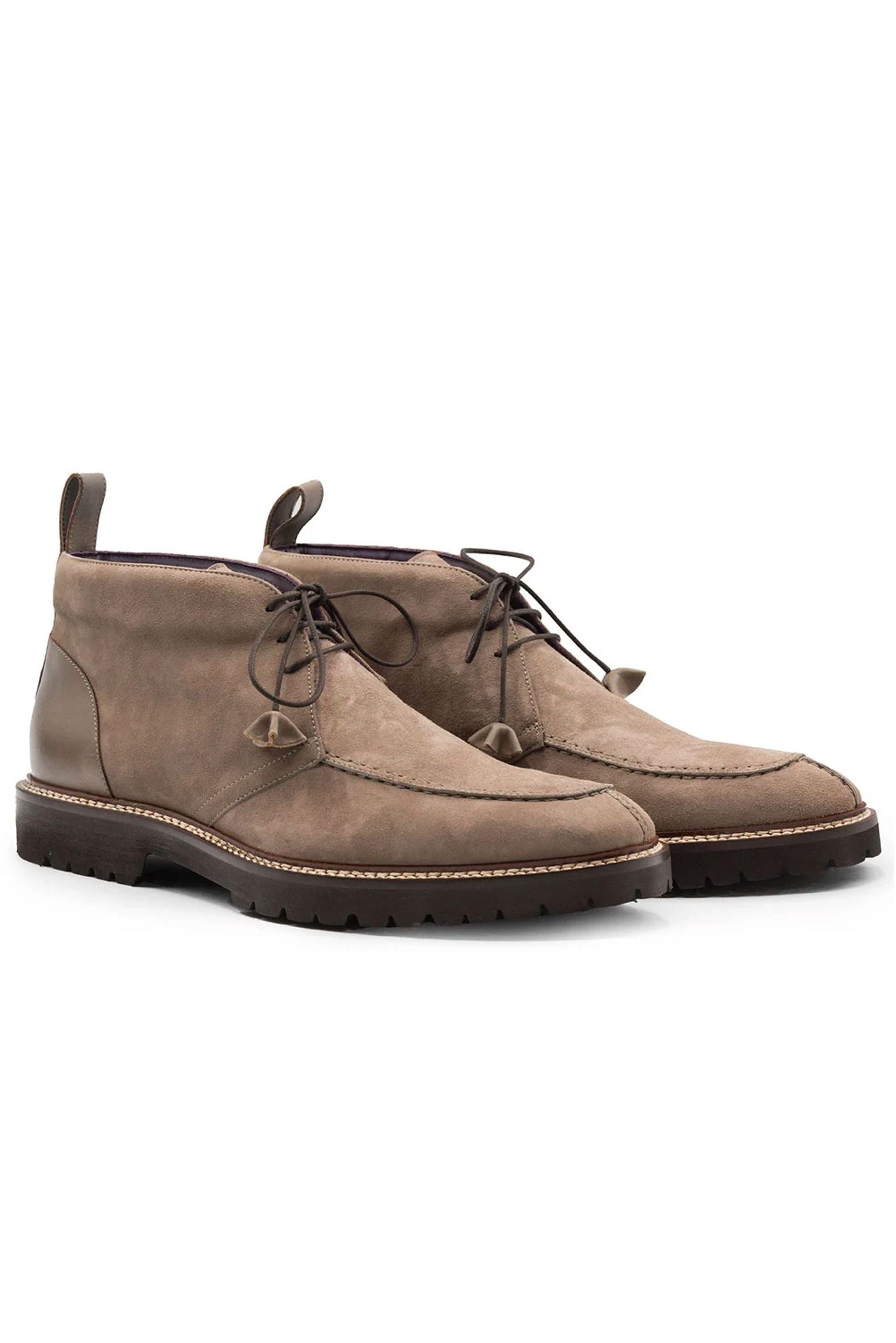 Campo High Italian Sueded Goatskin Chukka Boot in Taupe by Zelli Italia