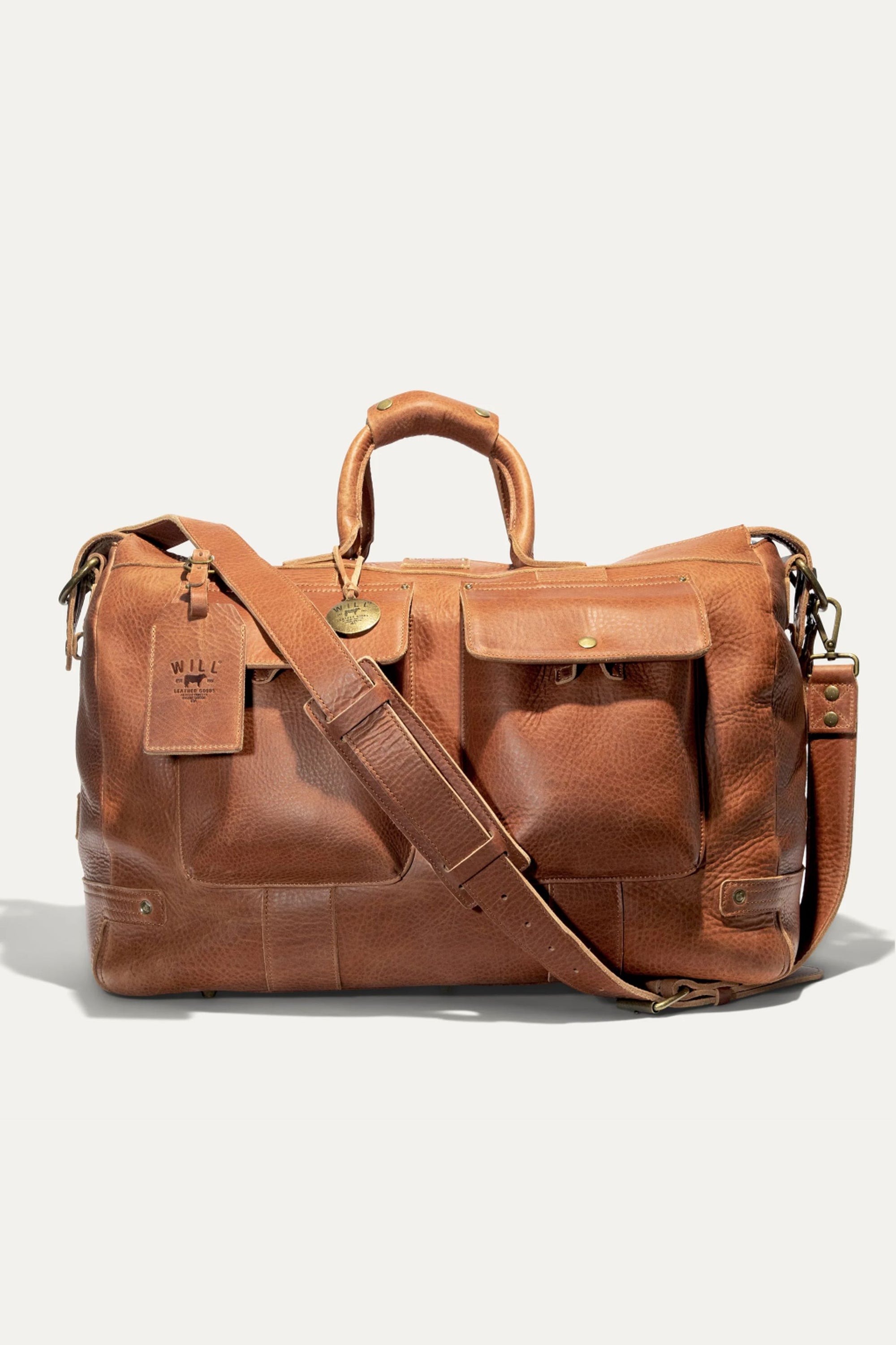 Leather Travel Duffle in Tan by Will Leather Goods