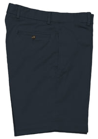 Stretch Compact Twill Shorts in Navy (Sumpter9 Flat Front) by Charleston Khakis