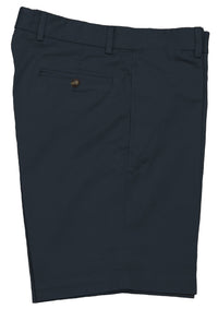 Stretch Compact Twill Shorts in Navy (Sumpter9 Flat Front) by Charleston Khakis