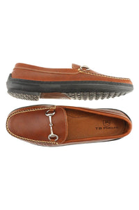 Traditions Bit Driver in Brown Gridiron Textured Leather (Size 11) by T.B. Phelps