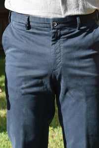 Southern Vintage Stretch Twill Chino in Navy (Hampton Plain Front) by Vintage1946
