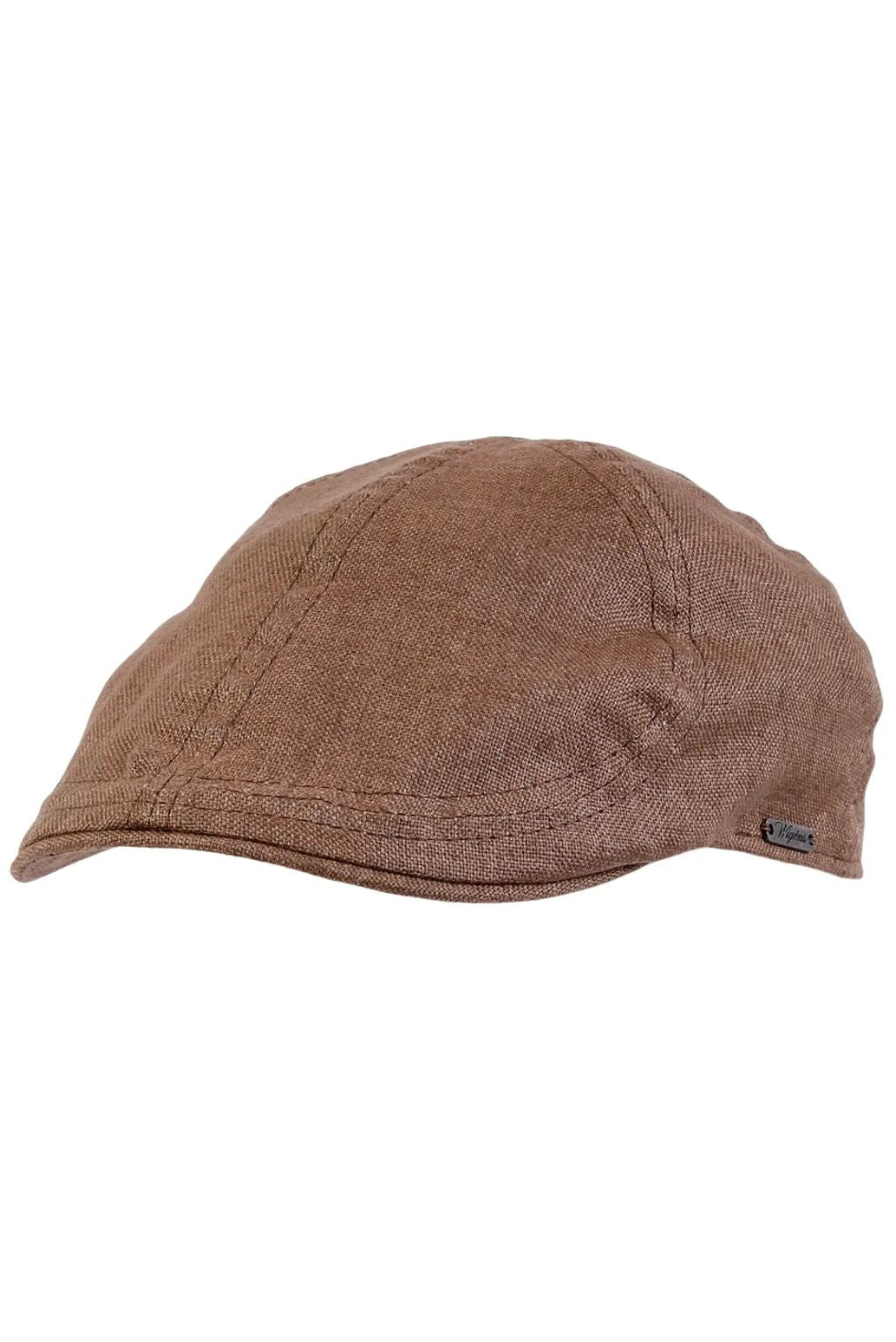 Pub Cap in Hopsack Linen in Light Brown (Size 58) by Wigens