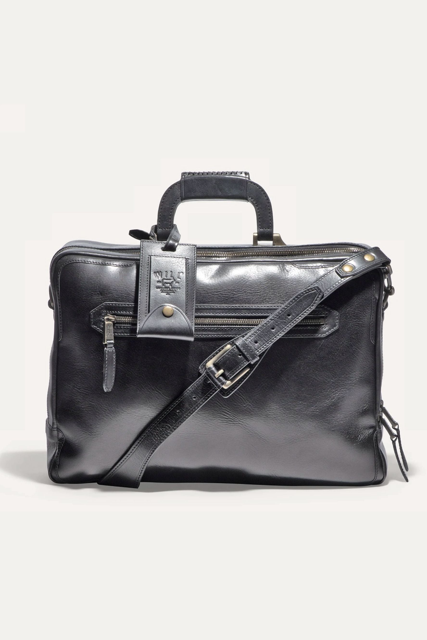 The Continental Briefcase (The William Collection) in Black by Will Leather Goods