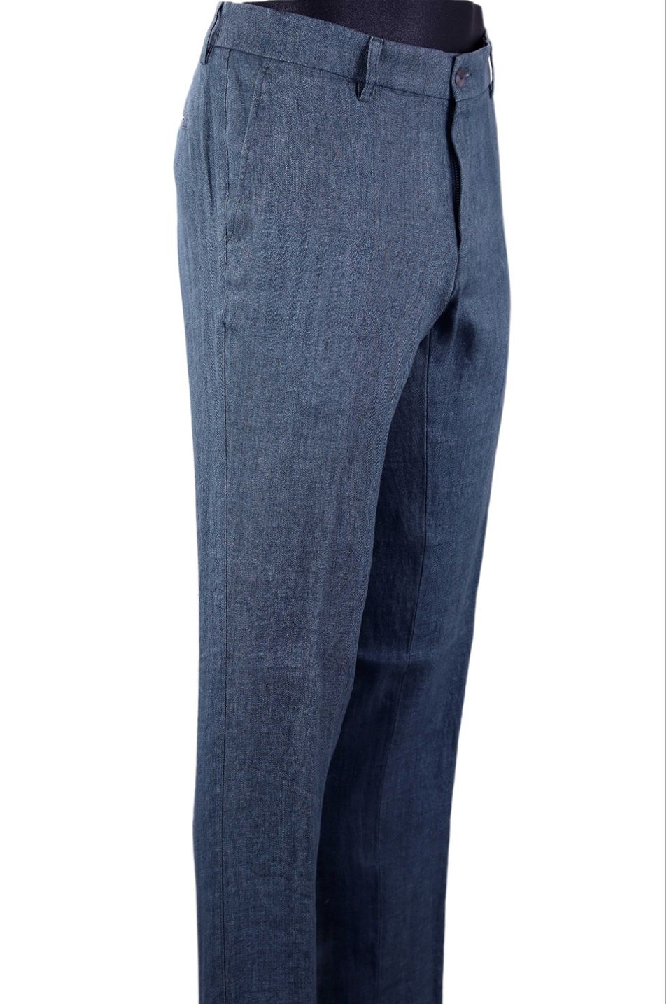 Chambray Linen Herringbone Pants in Choice of Colors (Mansfield Relaxed Fit) by Ballin