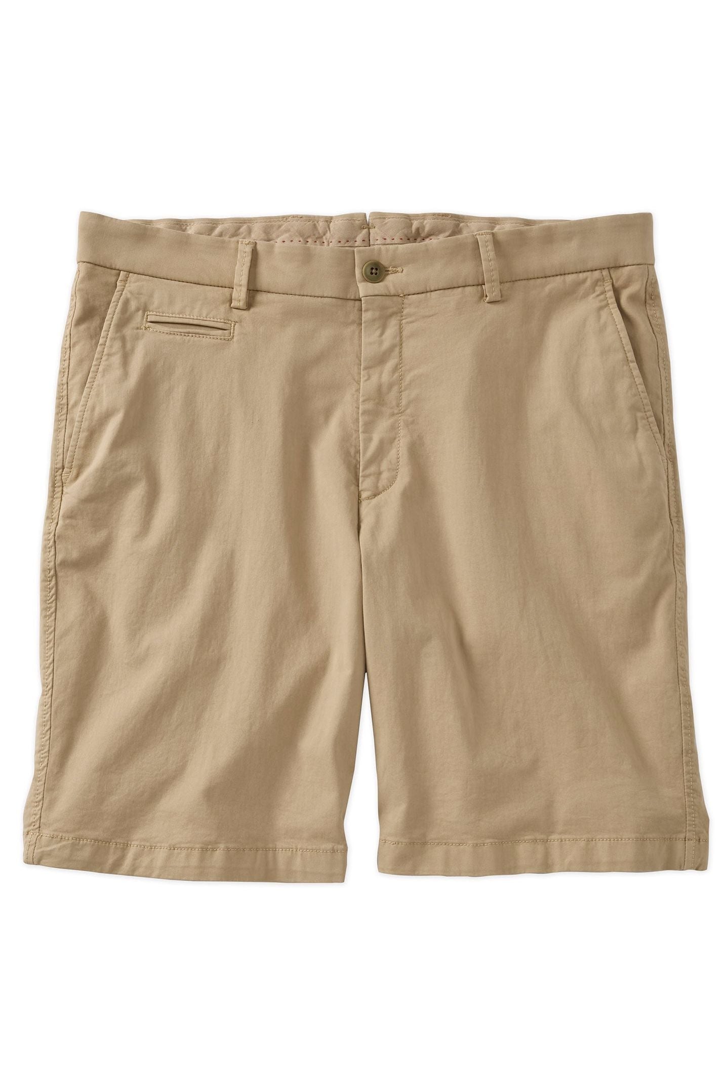 Broken Twill Stretch Cotton Shorts in Burlap (Drummond Traditional Fit) by Ballin