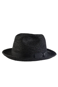 Classic Raffia Straw Hat with Grosgrain Hatband in Choice of Colors by Wigens
