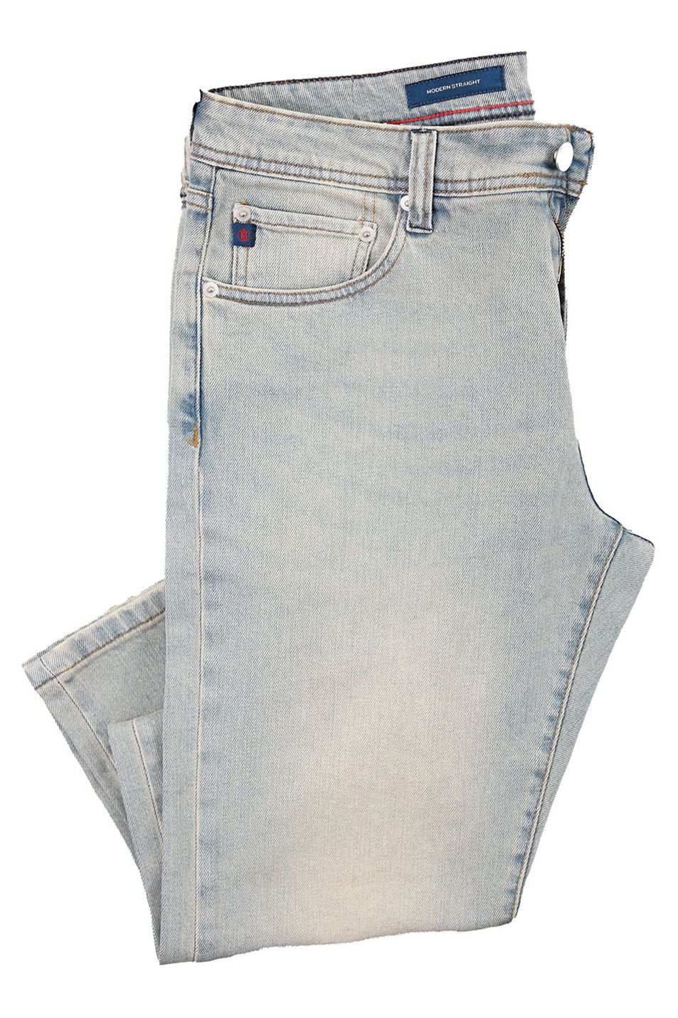Vintage Irregular Denim 5-Pocket Jeans in Light Wash, Size 35x32 (Modern Straight Fit) by Ballin