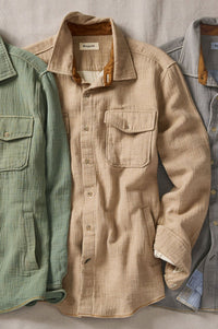 Double Face Overshirt in Mushroom by Borgo28