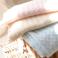 100% Cashmere Bailey Braided Cable Knit Baby Blanket (Choice of Colors) by Alashan Cashmere