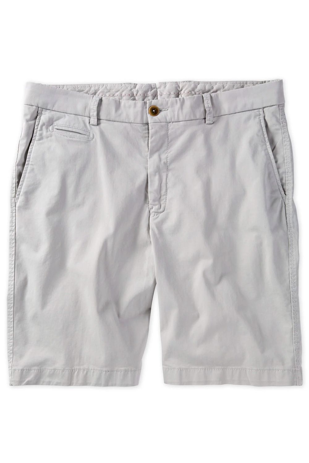 Broken Twill Stretch Cotton Shorts in Stone Grey (Drummond Traditional Fit) by Ballin