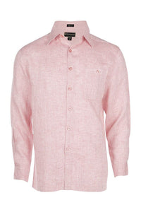 Pure Linen Long Sleeve Shirt in Pink Isle by Weekender