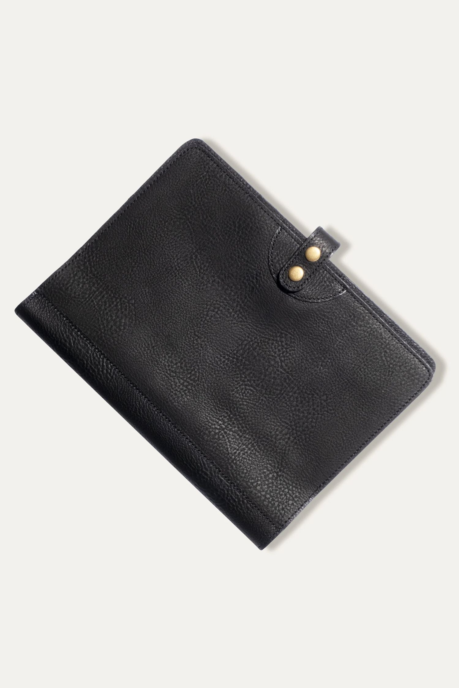 Large Signature Leather Journal Cover in Black by Will Leather Goods