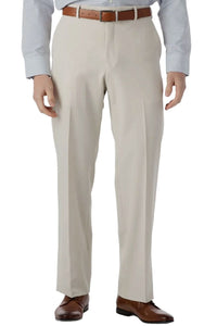 Super 120s Wool Gabardine Comfort-EZE Trouser in Stone Grey (Flat Front Models) by Ballin