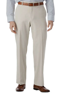Super 120s Wool Gabardine Comfort-EZE Trouser in Stone Grey (Flat Front Models) by Ballin