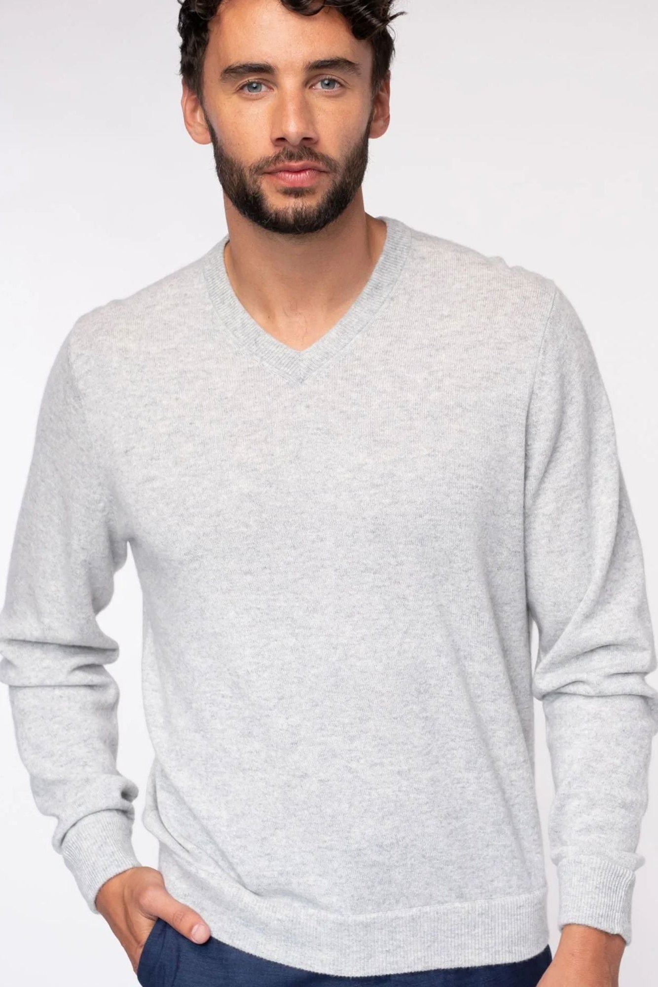 Classic V-Neck 100% Cashmere Sweater (Choice of Colors) by Alashan Cashmere