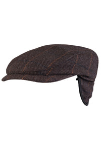 Ivy Contemporary Morgado Wool and Cashmere 'Archive Line' Earflap Cap in Dark Brown by Wigens