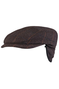 Ivy Contemporary Morgado Wool and Cashmere 'Archive Line' Earflap Cap in Dark Brown by Wigens