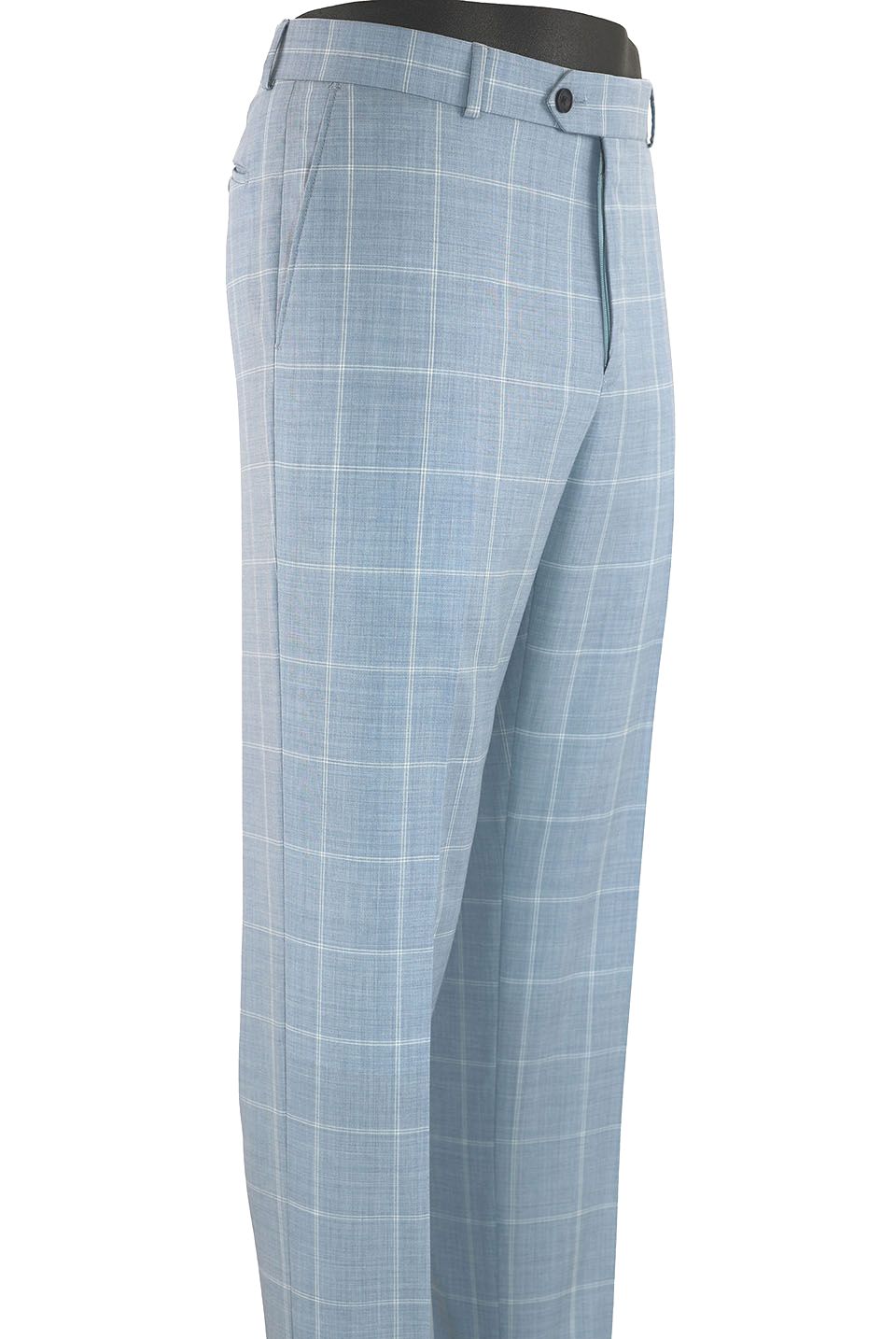 Summer Windowpane Super 110s Wool Comfort-EZE Trouser in Choice of Colors (Soho Modern Fit) by Ballin