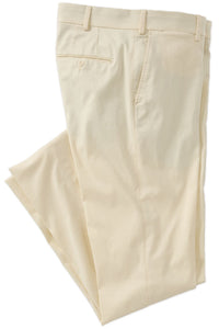 Supima Sateen Italian Luxury Flat Front Cotton Trouser in Butter (Choice of Fits) by 6 East by Ballin