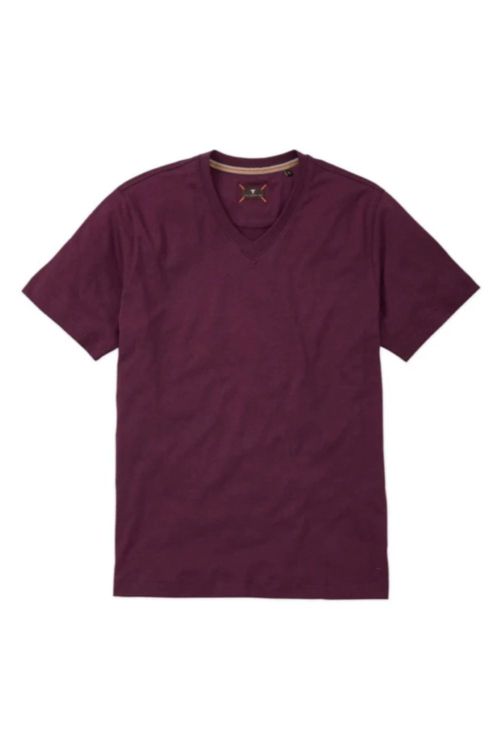 V-Neck Peruvian Cotton Tee Shirt in Aubergine by Left Coast Tee