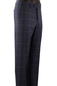 Micro Structured Windowpane Wool Tropical Twill 'Vitale Barbers Canonico' Italian Luxury Trouser (Houston Modern Fit - Choice of Colors) by 6 East by Ballin