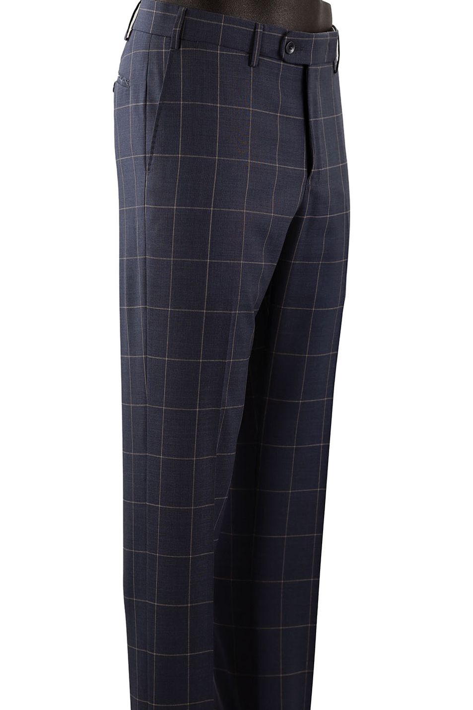 Micro Structured Windowpane Wool Tropical Twill 'Vitale Barbers Canonico' Italian Luxury Trouser (Houston Modern Fit - Choice of Colors) by 6 East by Ballin