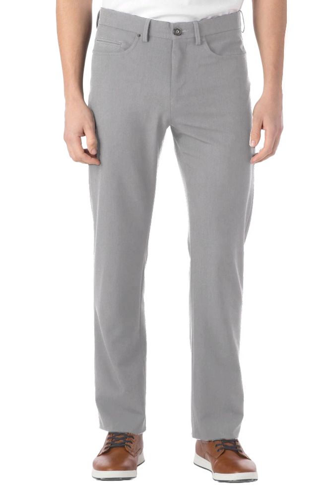 Comfort-EZE 5-Pocket Commuter Bi-Stretch Gabardine Pant in Pearl Grey (Connor Modern Fit) by Ballin