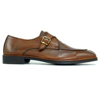 Basel II Deerskin Monk Strap Dress Shoe in Cigar by Alan Payne Footwear