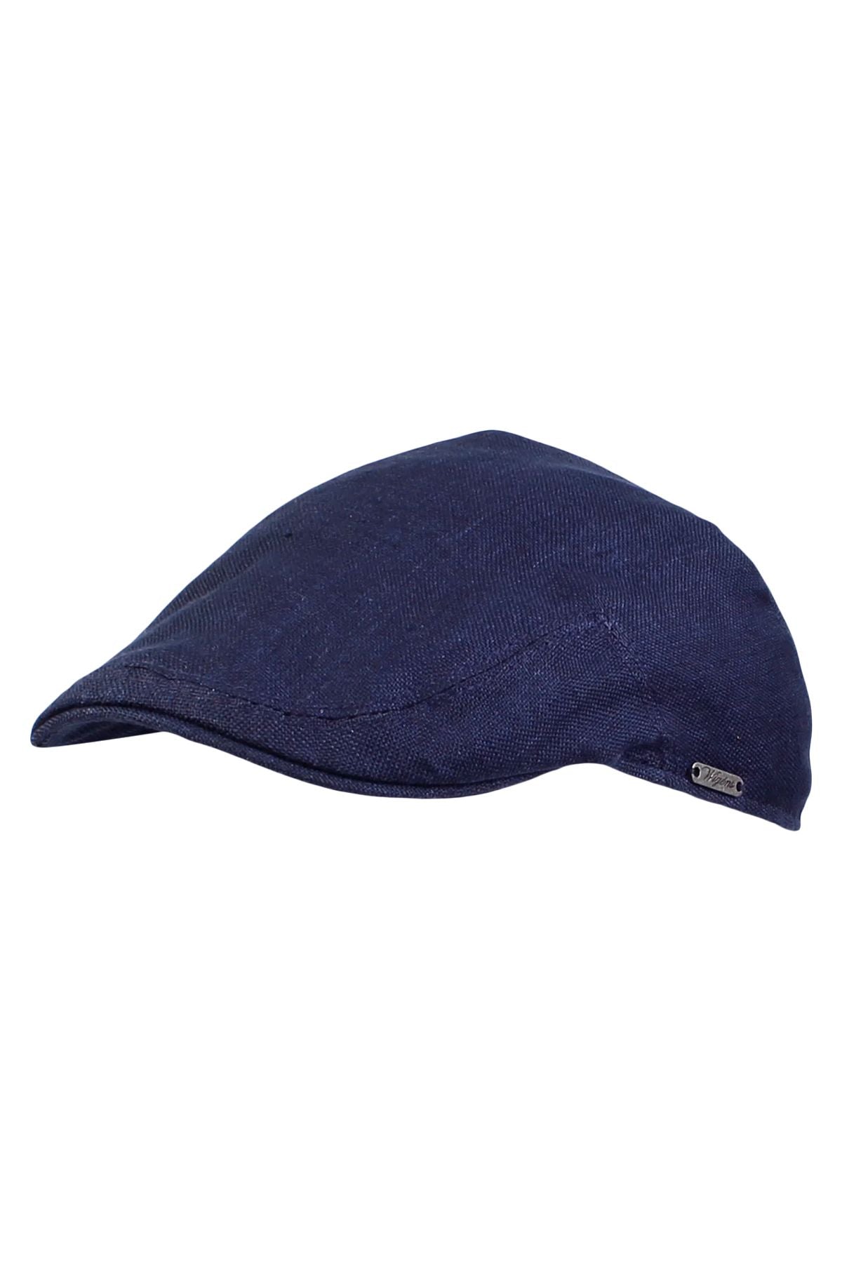 Pub Cap in Navy Hopsack Linen (Size 56) by Wigens