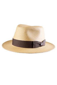 Fedora Panama Straw Hat in Camel by Wigens