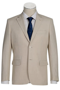Linen Blend 2-Button SLIM FIT Suit in Natural (Short, Regular, and Long Available) by Alessandro Vitello X Renoir