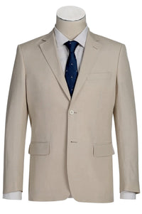 Linen Blend 2-Button SLIM FIT Suit in Natural (Short, Regular, and Long Available) by Alessandro Vitello X Renoir