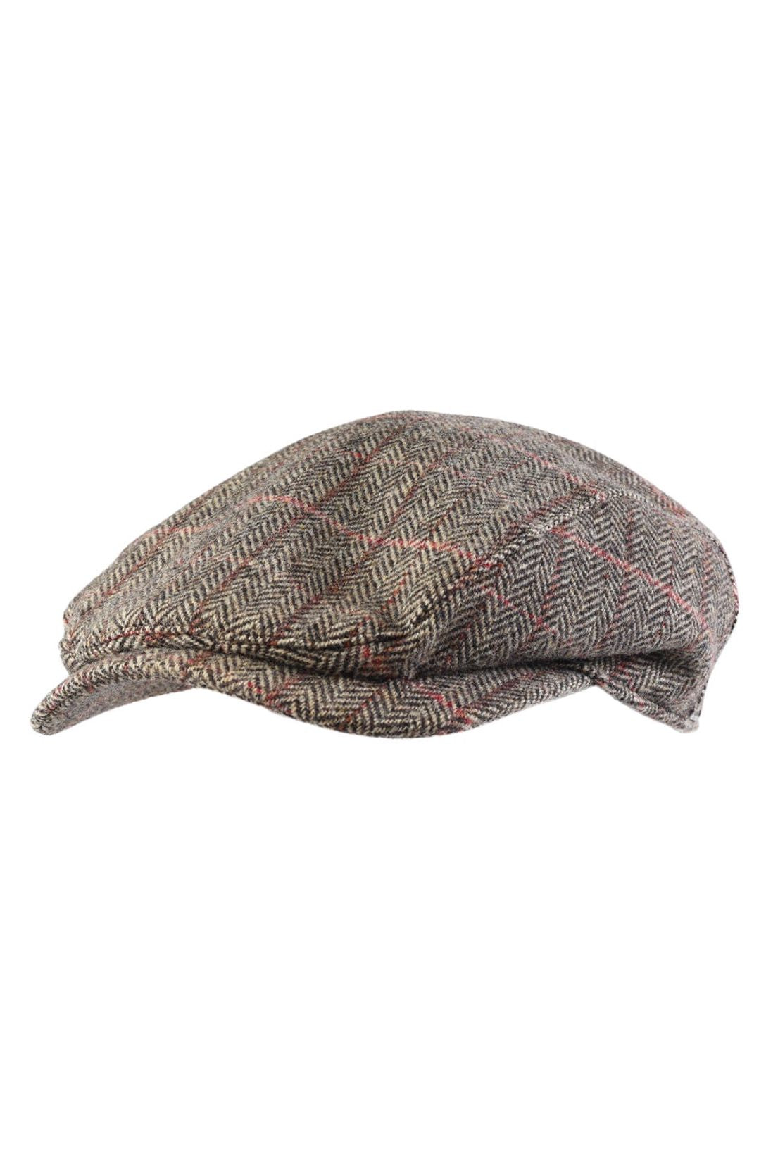 Ivy Contemporary Cap in Herringbone Overcheck Shetland Wool (Choice of Colors) by Wigens