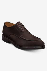 Rivington Apron-Toe Derby Dress Shoe in Bitter Chocolate Suede by Allen Edmonds