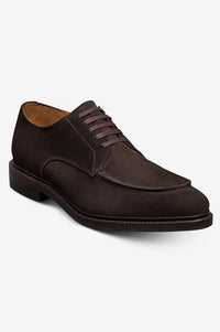 Rivington Apron-Toe Derby Dress Shoe in Bitter Chocolate Suede by Allen Edmonds