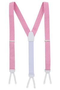 Churchill Chambray Polka Dot Linen and Silk Blend Formal End Braces in Light Pink by Trafalgar