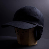 Loro Piana 'Storm System' Wool and Cashmere Flannel Baseball Classic Cap with Earflaps in Navy (Size 59) by Wigens