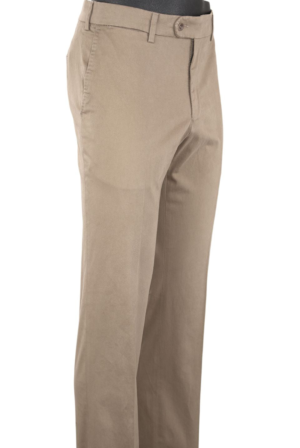 Supima Sateen Italian Luxury Flat Front Cotton Trouser in Khaki (Choice of Fits) by 6 East by Ballin