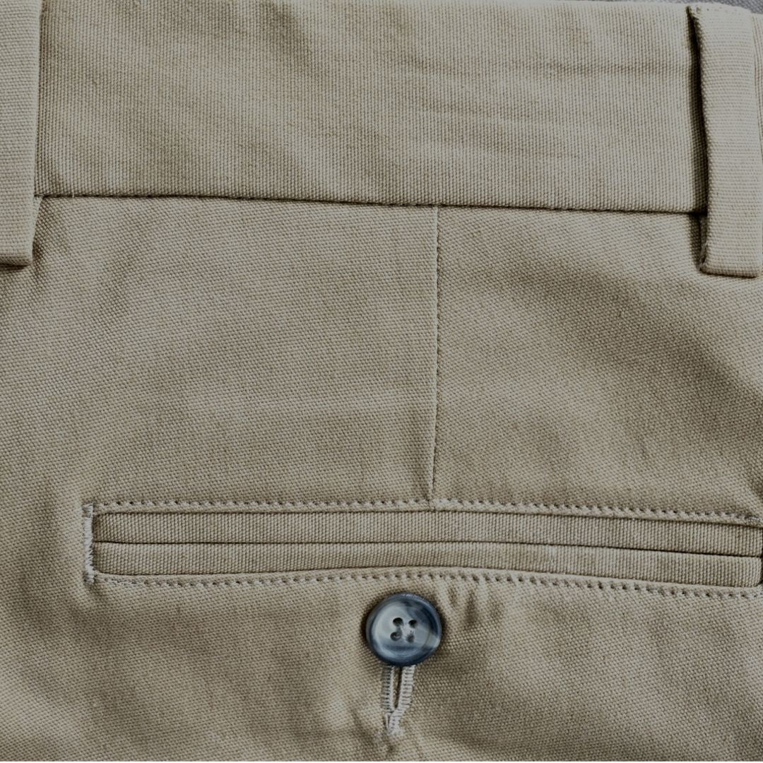 Washed Canvas Pant in Khaki (Sumpter Flat Front) by Charleston Khakis
