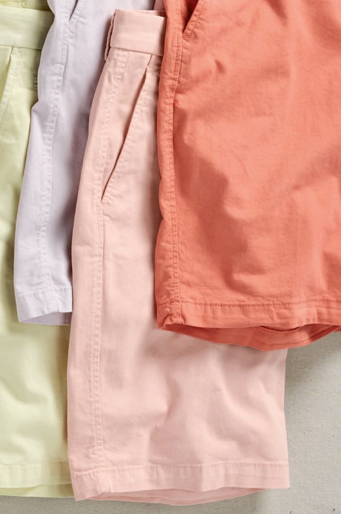 Broken Twill Stretch Cotton Shorts in Light Pink (Drummond Traditional Fit) by Ballin