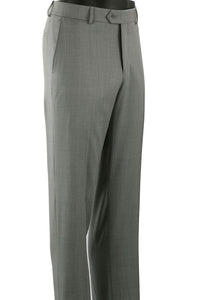 Super 120s Wool Gabardine Comfort-EZE Trouser in Dusty Green (Flat Front Models) by Ballin